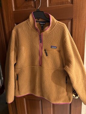 Patagonia Fleece Synchilla Quarter Zip Tan/Caramel  Sweatshirt, Sz XXL